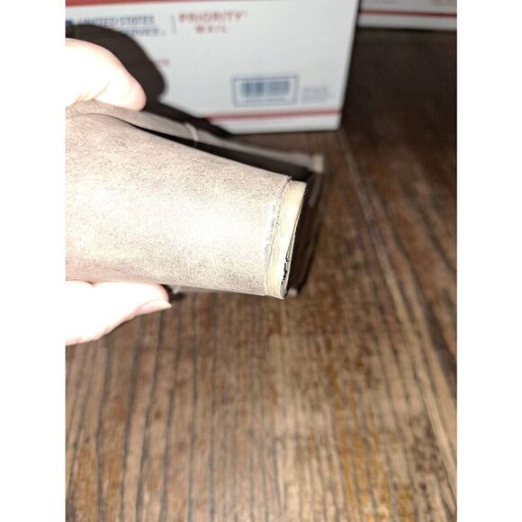 9M Rampage Brown Ram Mousy Wedge Heel Ankle Boots Booties Shoes Stretch Gore - Picture 7 of 7